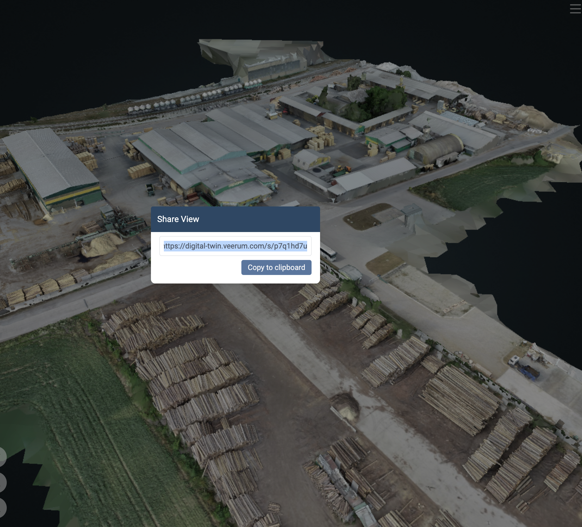 Share view collaboration tool in VEERUM.