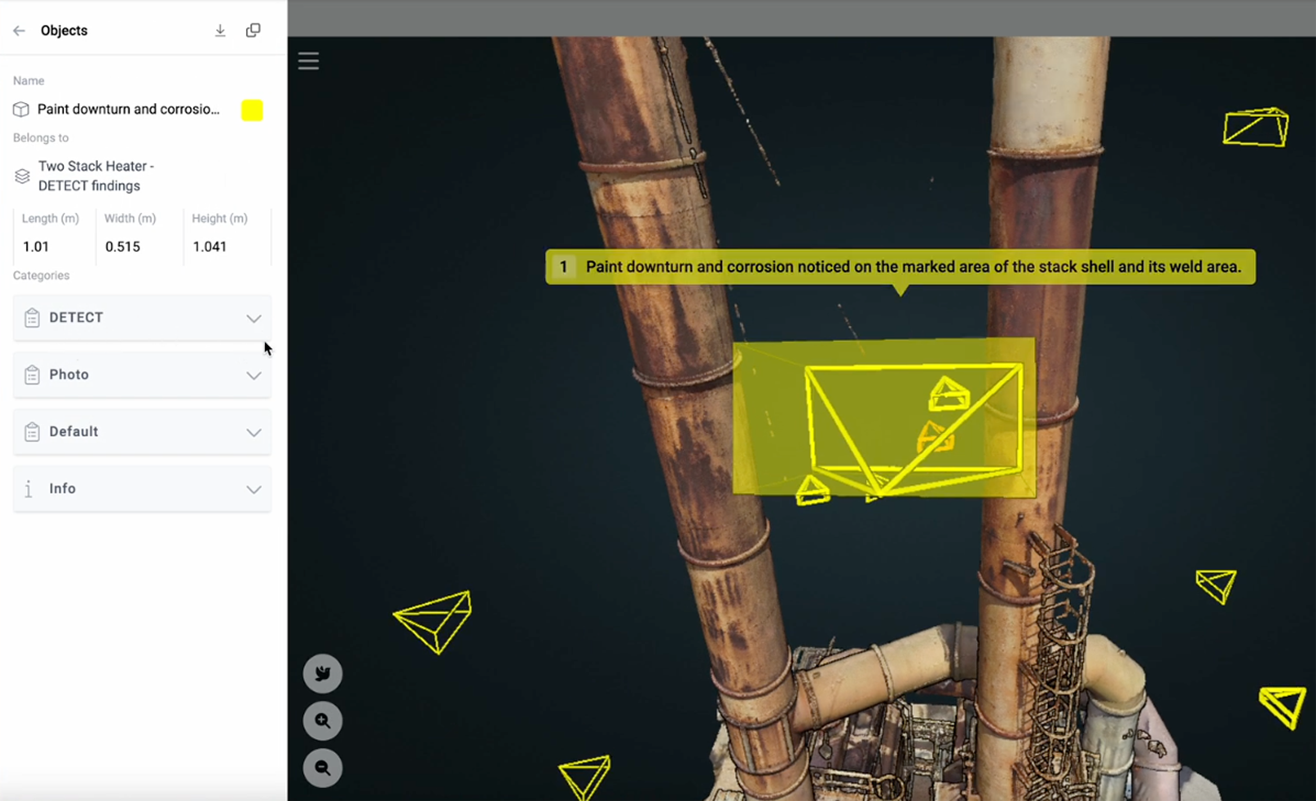Conducting visual inspections using AI and machine learning in VEERUM to detect issues faster and improve reliability.