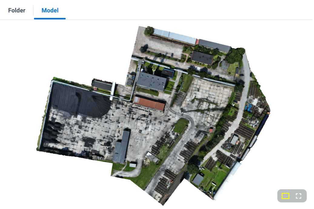 3D mesh of a large and complex boiler house visualized in VisOps Starter Tier.