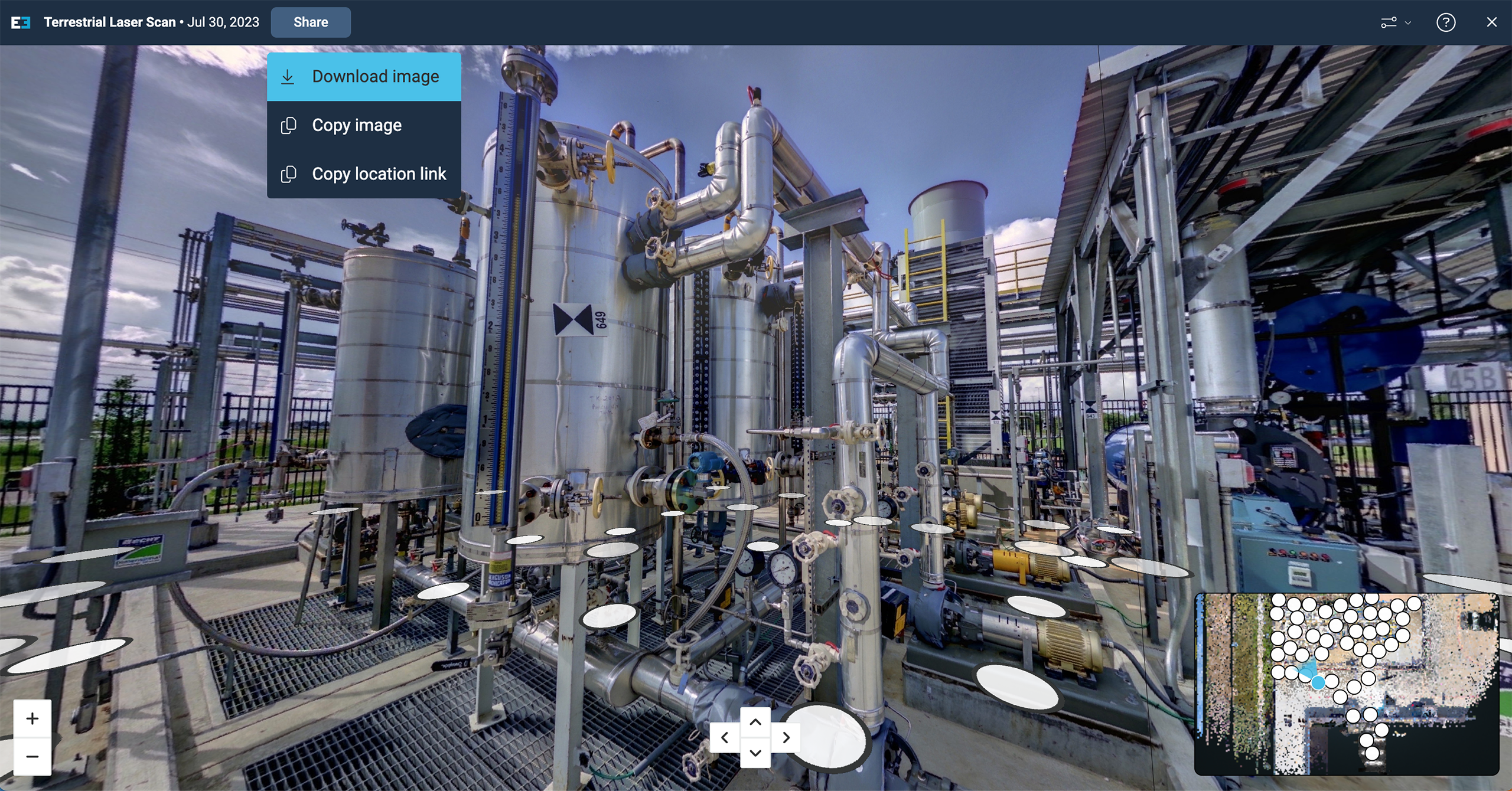 User sharing a customized site view in VEERUM to enable real-time visual collaboration across teams.